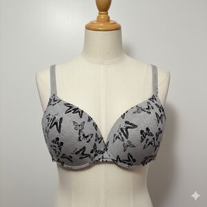 Juicy Couture Women's Gray Bra 40D Underwire with Light Padding